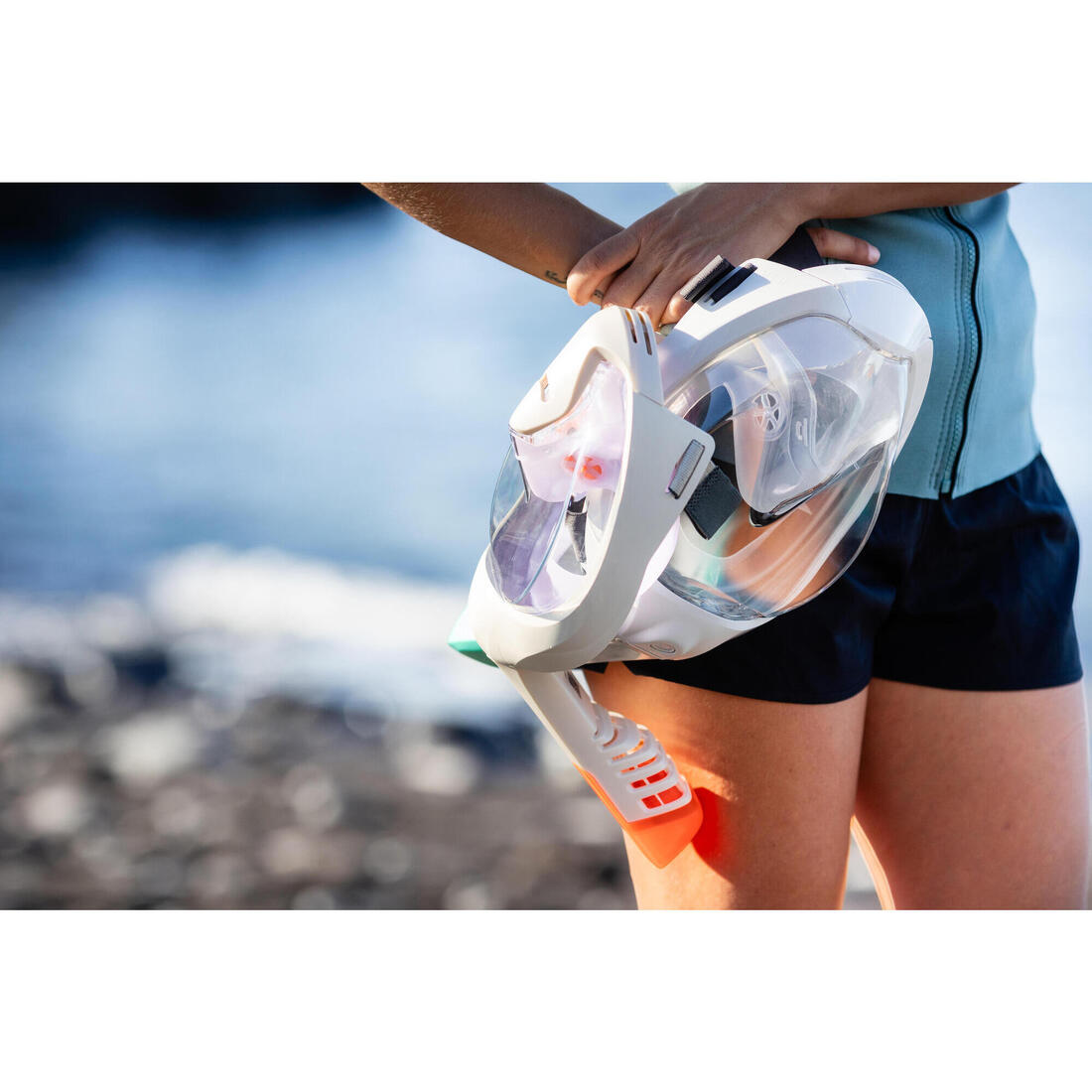 Masque easybreath snorkeling enfant XS (6-10 ans) - SANS SAC