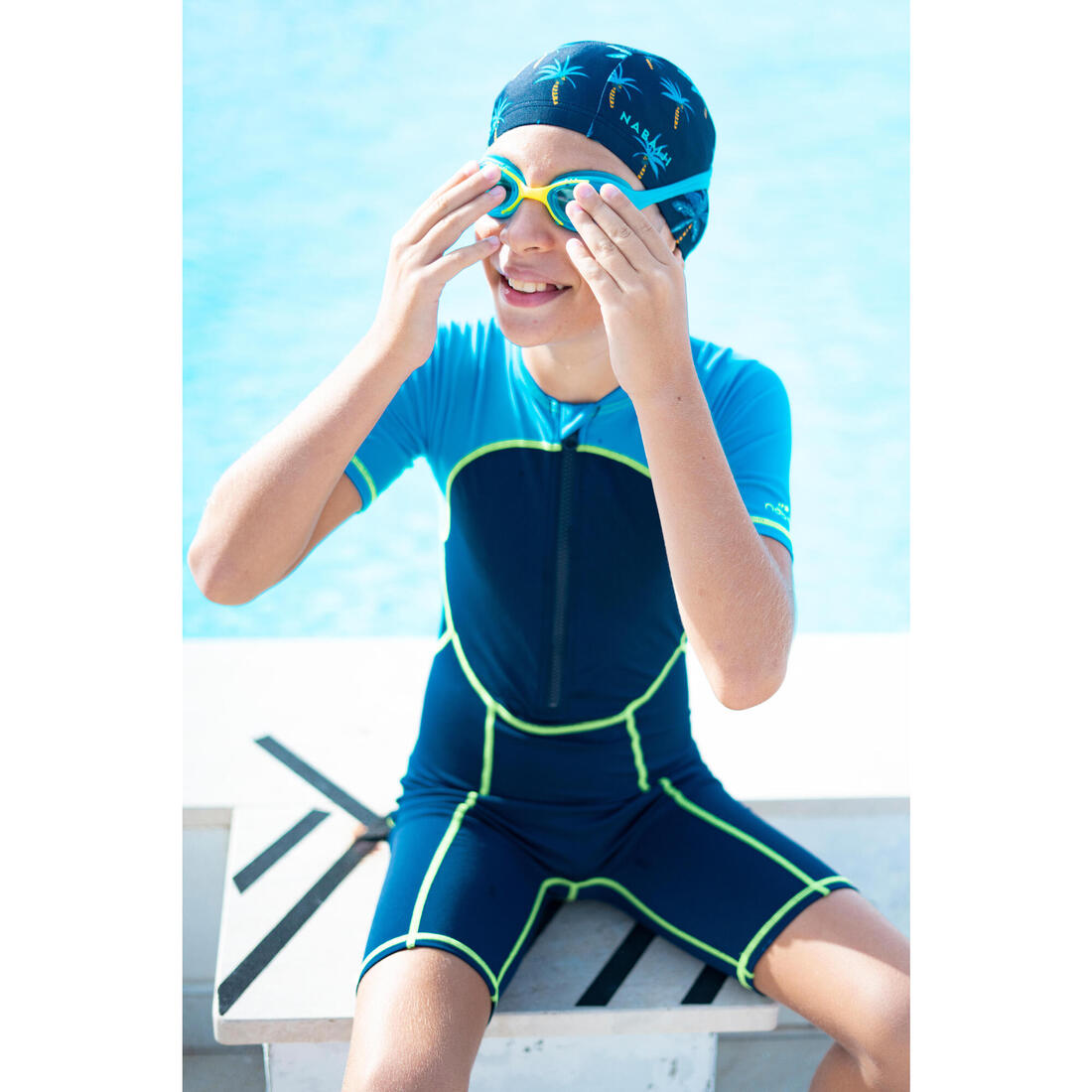 Combinaison Natation Garçon - Shorty Swim 100 - Bleu