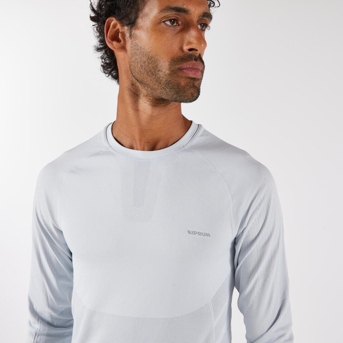 T-Shirt manches longues running sans couture Homme, KIPRUN Run 500