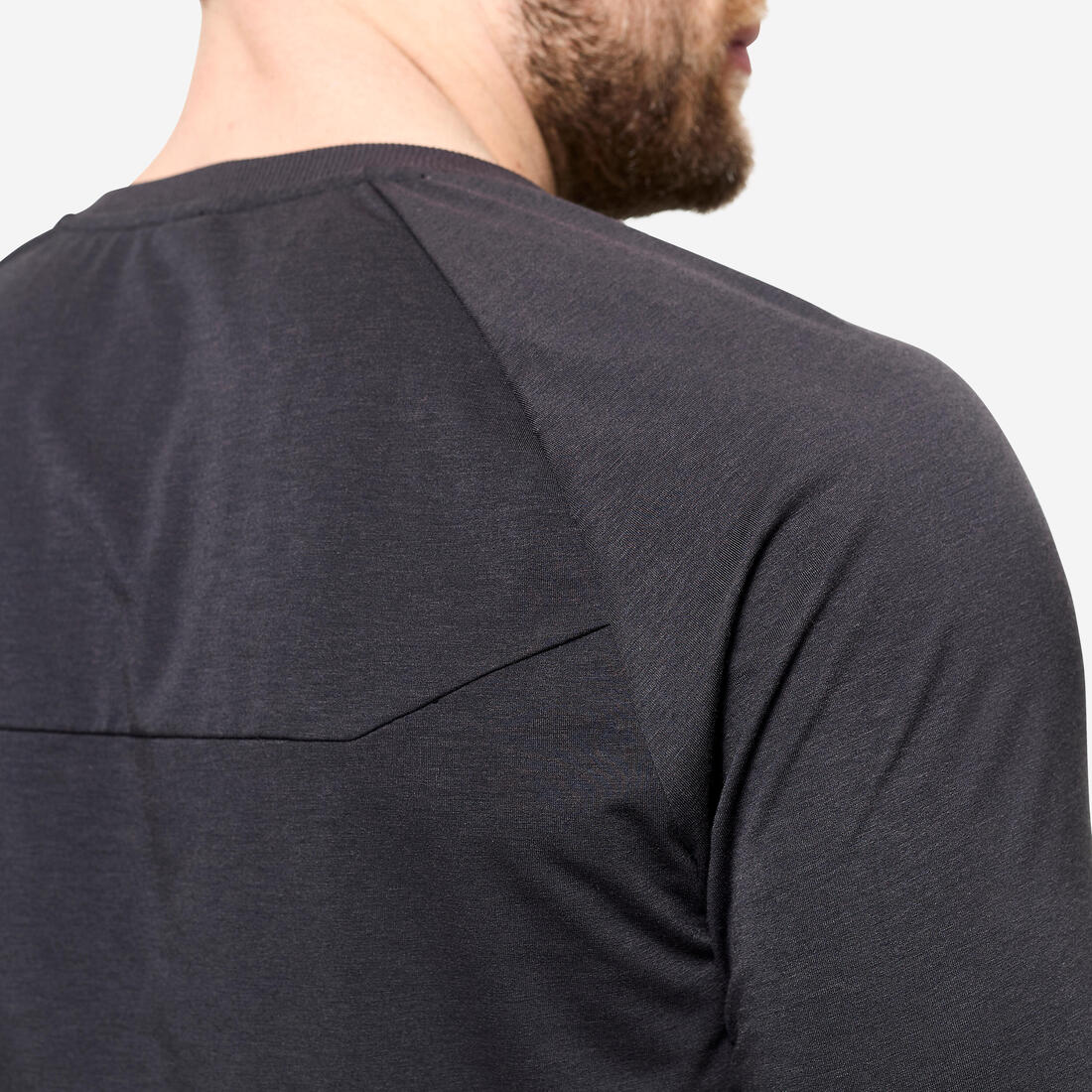T-shirt cross training performance manches courtes homme, noir et gris