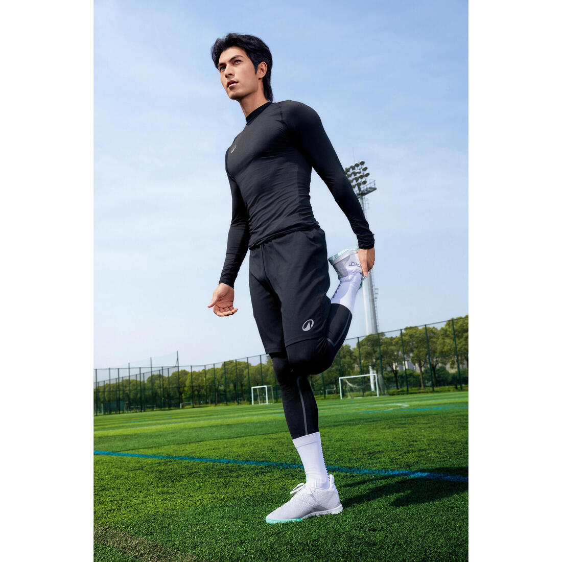 Sous-maillot de foot thermique manches longues mixte Keepcomfort noir