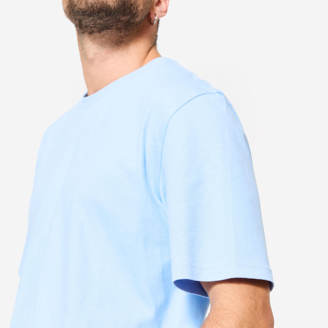 T-shirt fitness homme col rond manches courtes