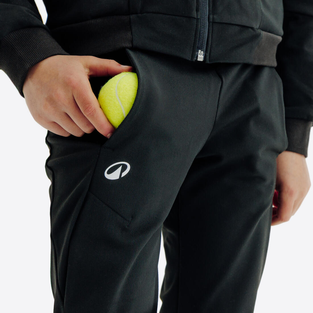 Pantalon de tennis garcon - tpa 500 noir
