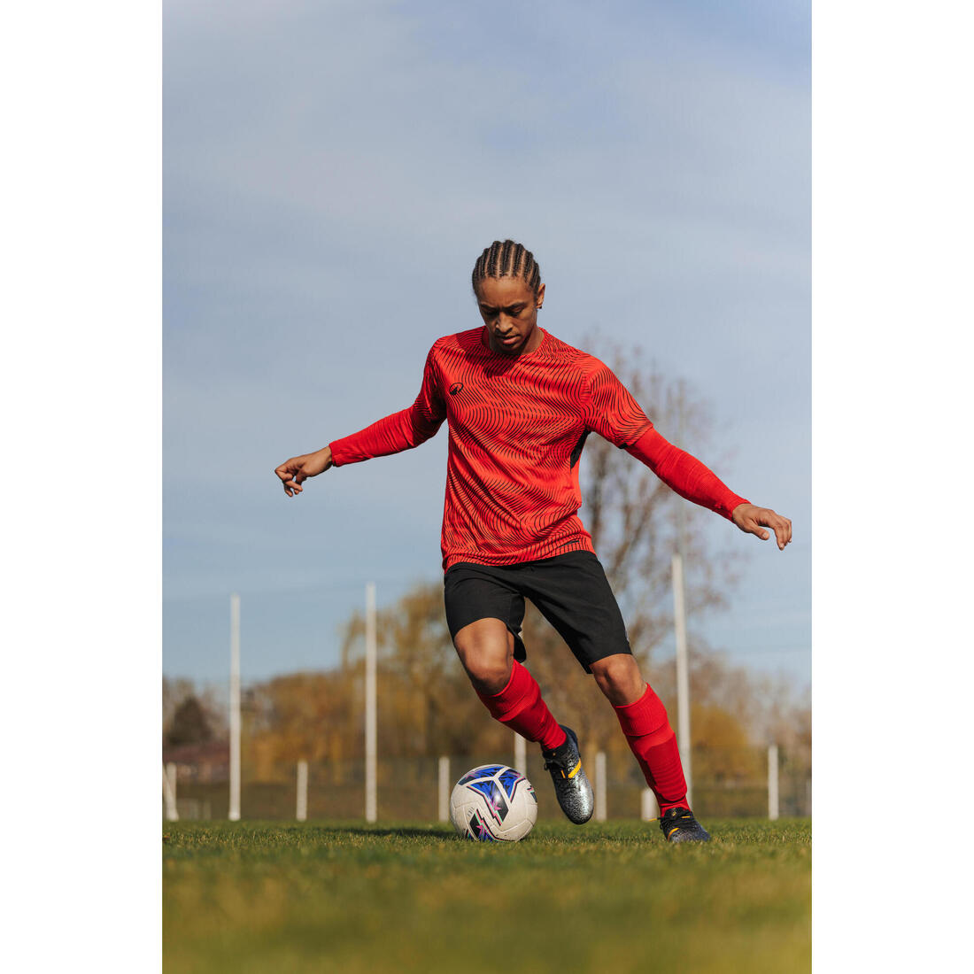 Sous-maillot de foot thermique sans-couture manches longues, Keepdry