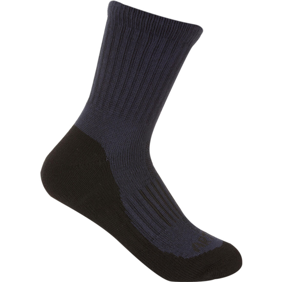 CHAUSSETTES DE SPORT ENFANT HAUTES RS 500 NOIR BLANC GRIS LOT DE 3