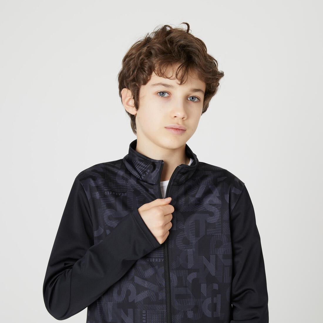 Survêtement enfant synthétique respirant - Gym'y bleu, pantalon marine