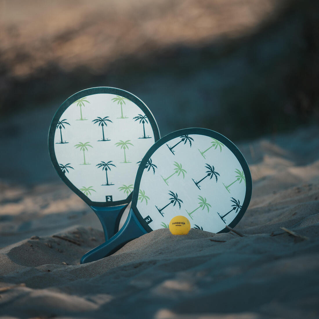 Set raquettes Beach Tennis WOODY RACKET WHITE