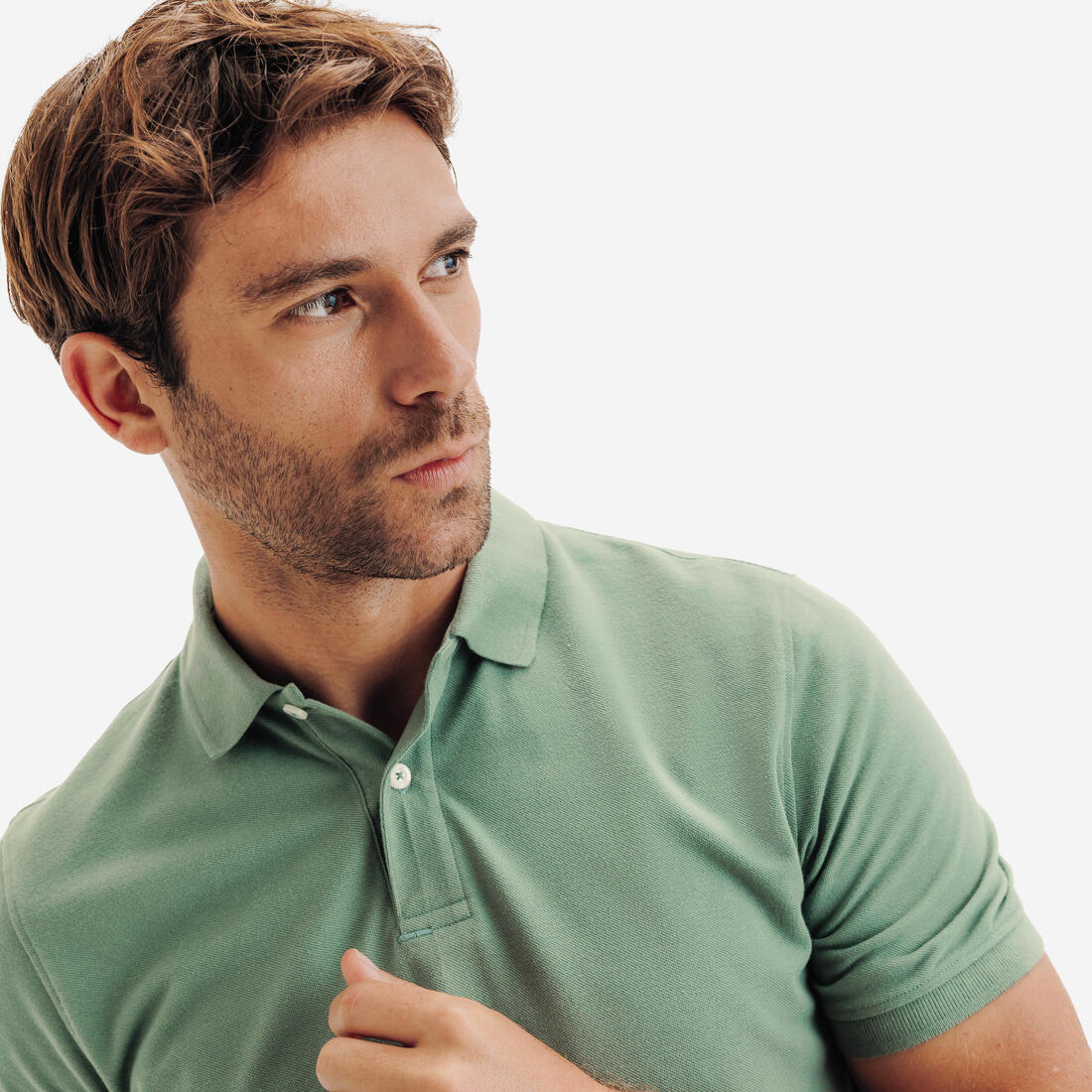 Polo de golf en coton polyester manches courtes homme, MW500