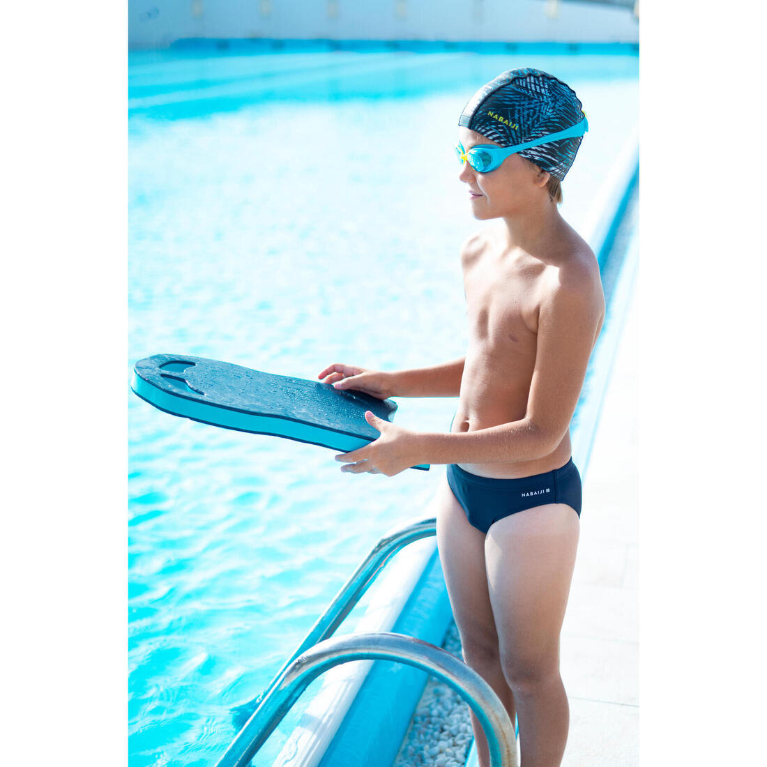 Maillot De Bain Natation Garçon - Slip 100 Basic - Bleu Marine