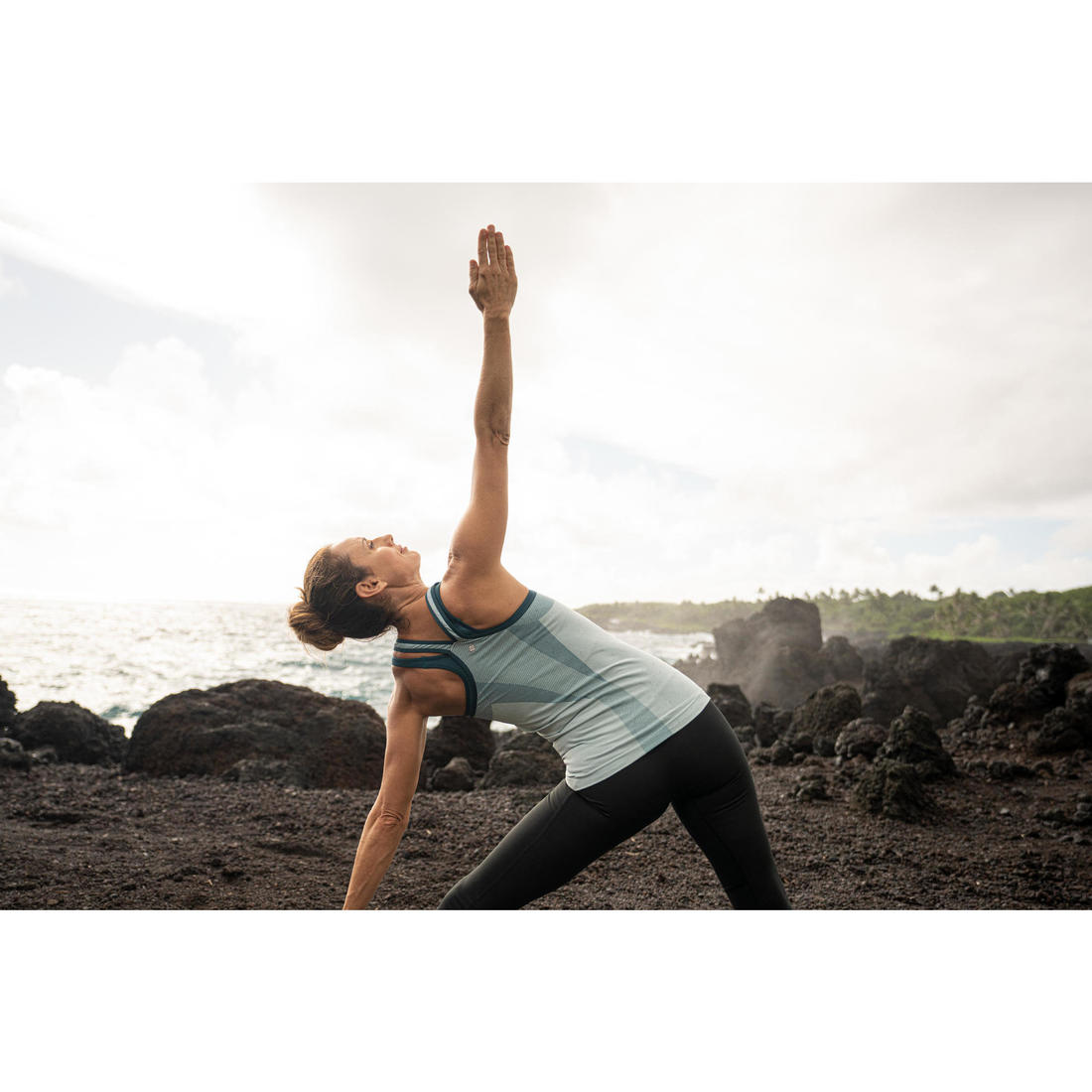DEBARDEUR YOGA DYNAMIQUE FEMME SANS COUTURES BLANC