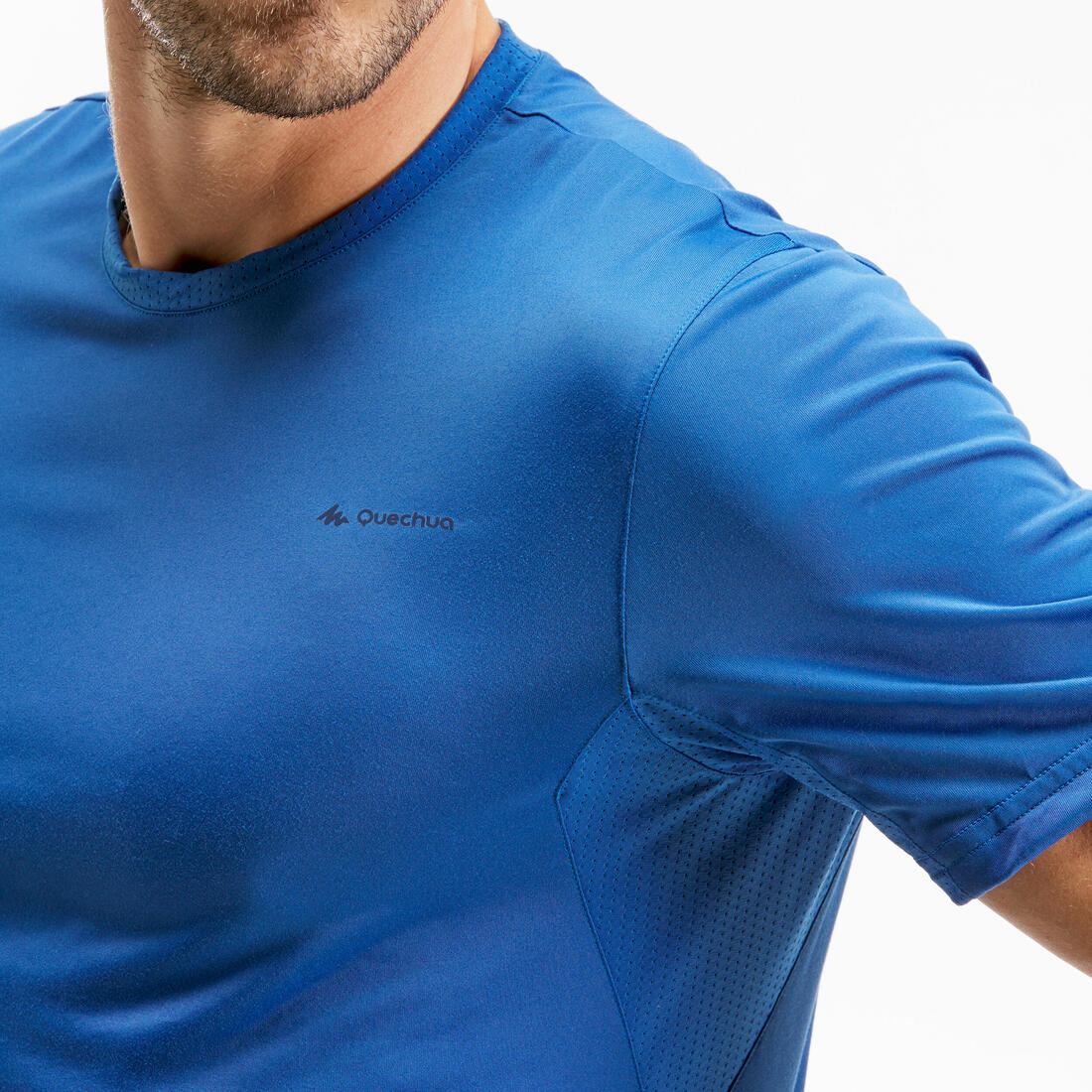 T-shirt de randonnée manches courtes en synthétiqueHomme- MH100