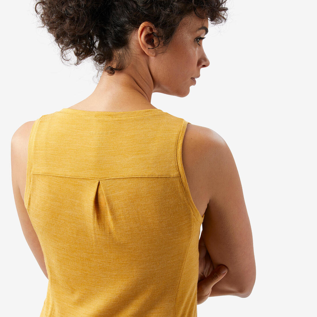 Débardeur laine mérinos de trek voyage - travel 500 corail femme