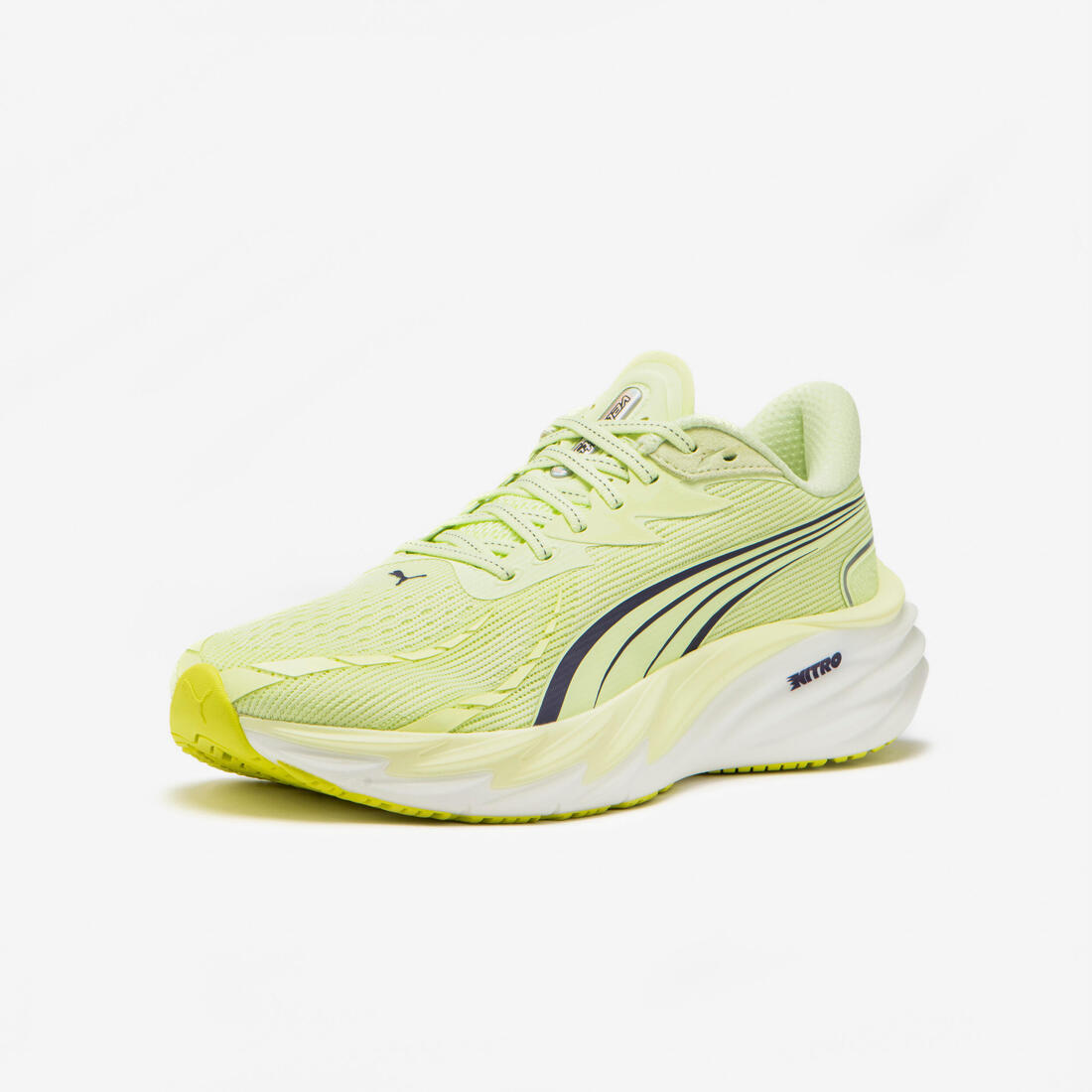Chaussure de Running Homme, Puma Velocity Nitro 4 - Jaune/Blanc