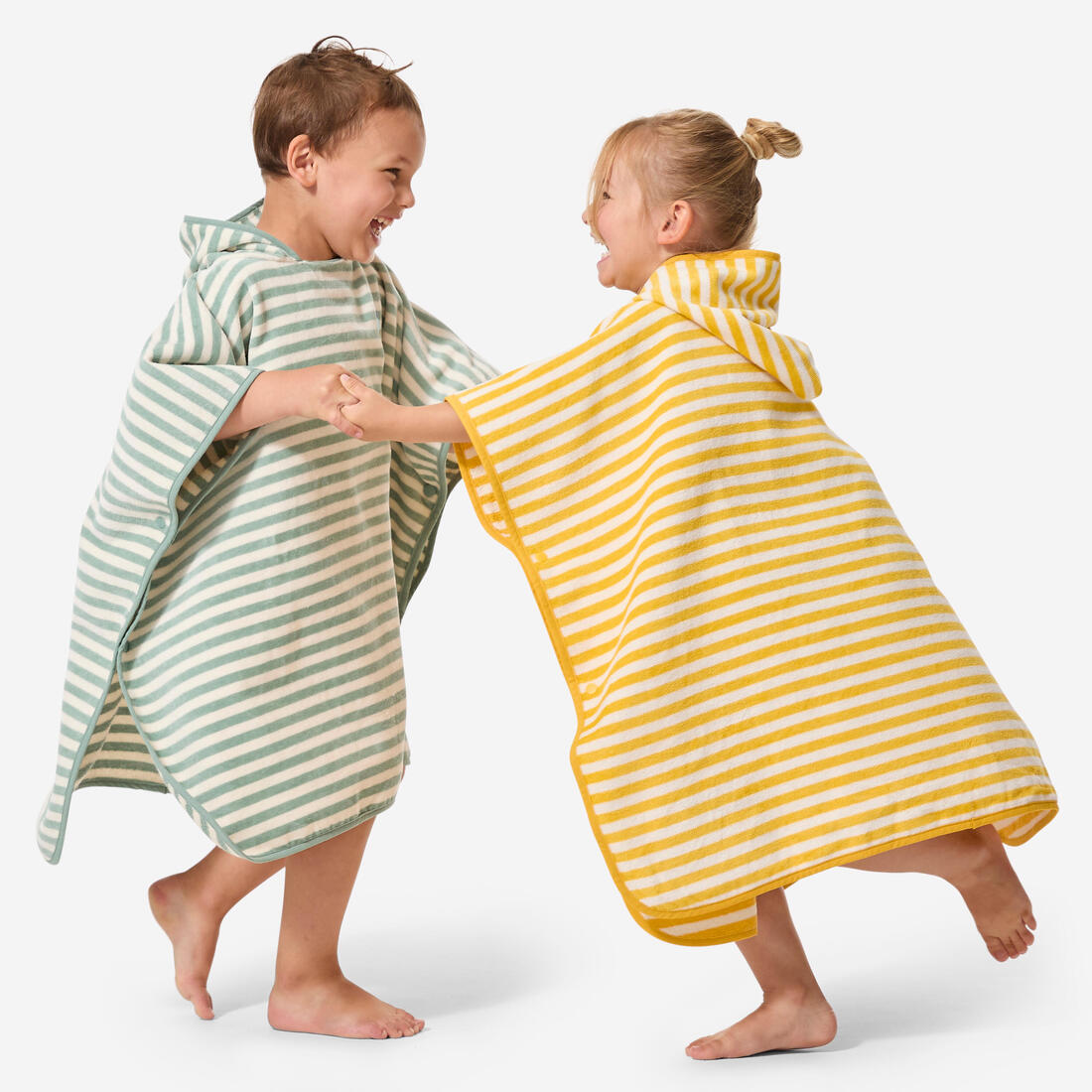 Poncho de bain bébé, rayures