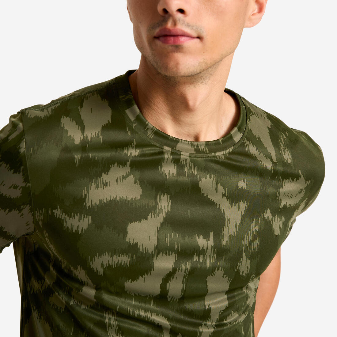 T-shirt de fitness manches courtes respirant col rond homme