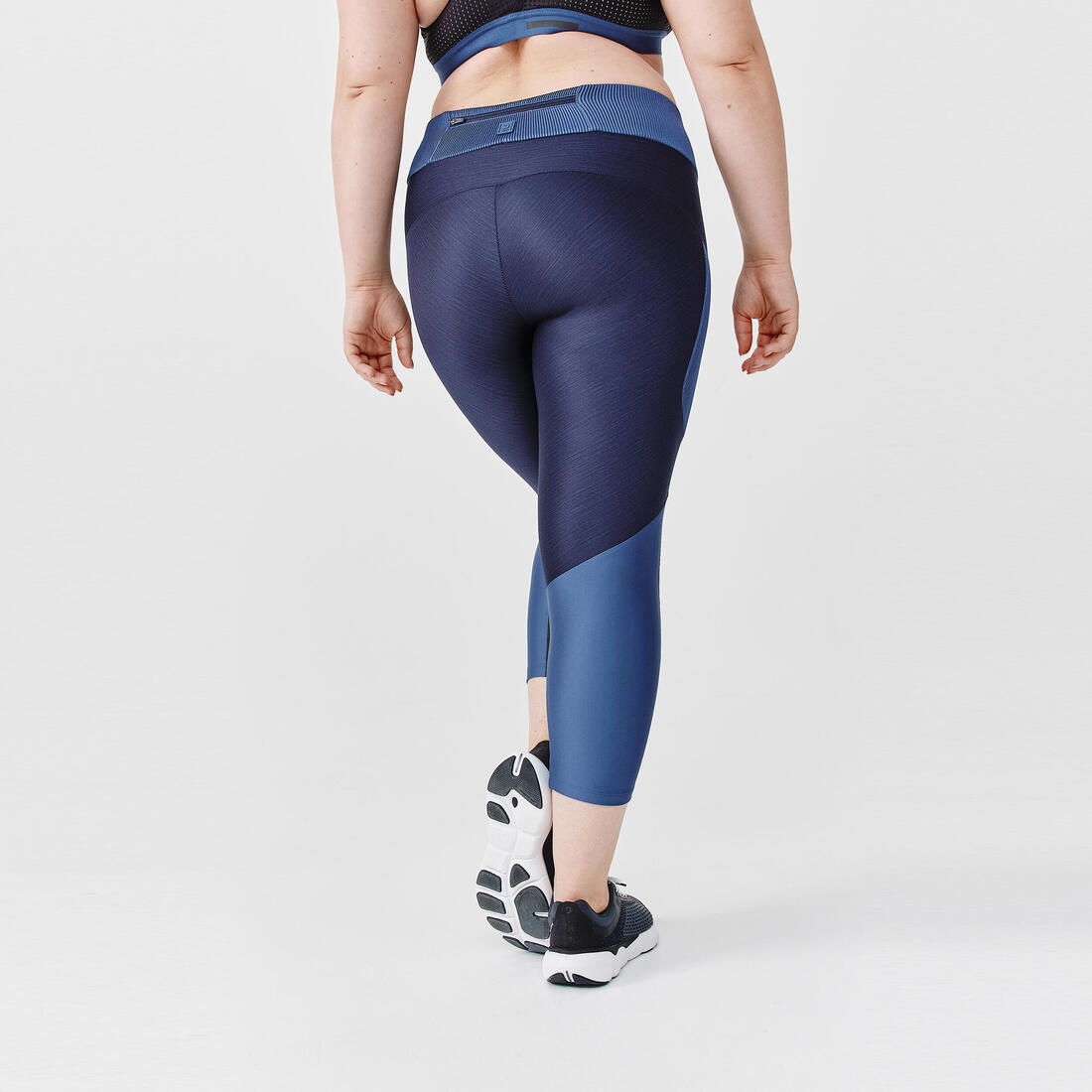Legging court running respirant femme - Dry+ Feel noir
