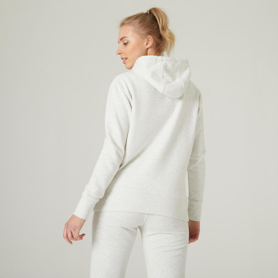 Sweat à capuche en coton fitness femme