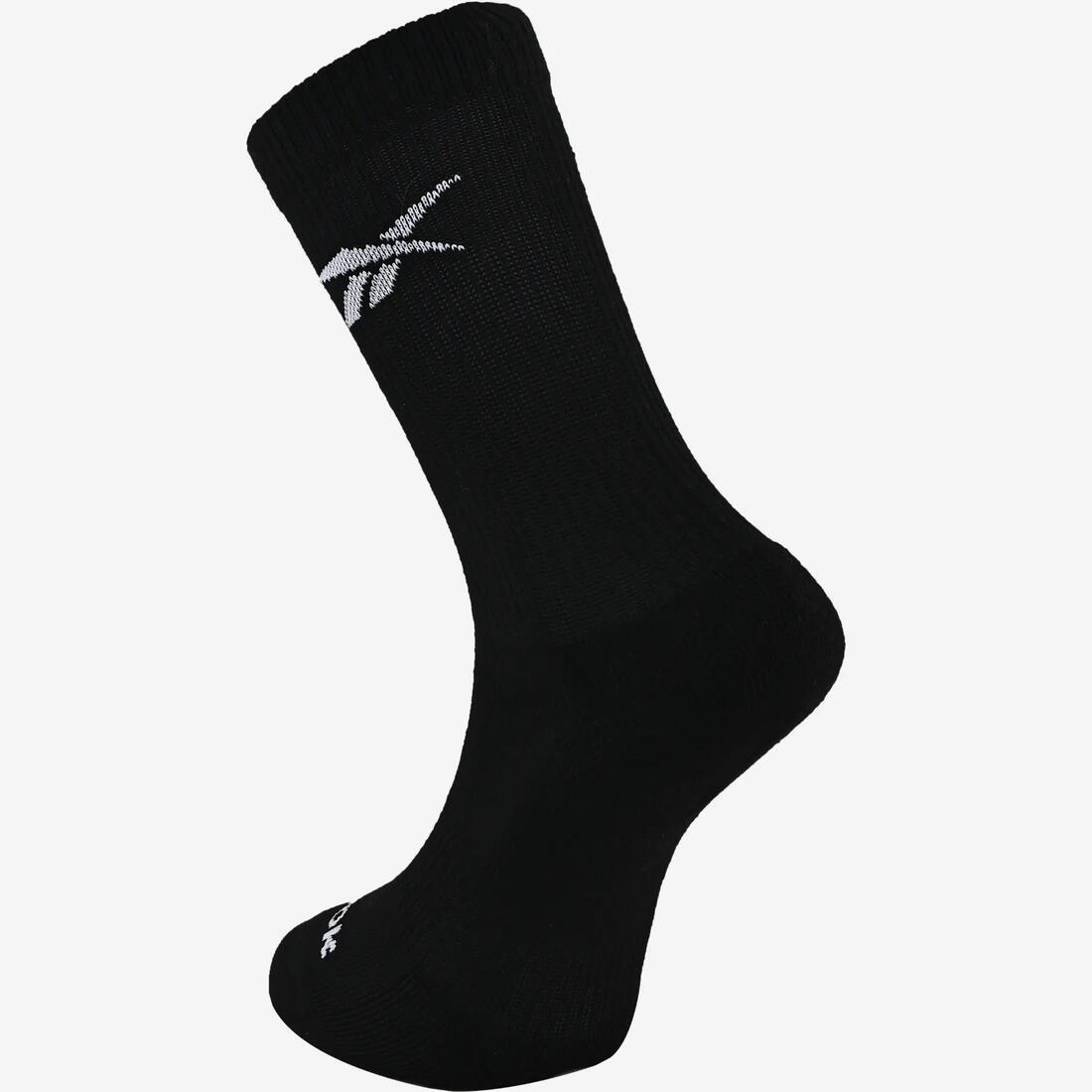 Chaussettes de fitness hautes adultes, noir, lot de 5 paires