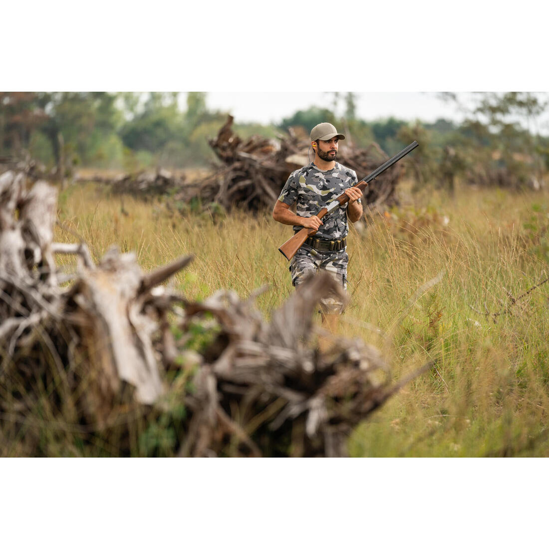 T-SHIRT RESISTANT 100 CAMO WOODLAND