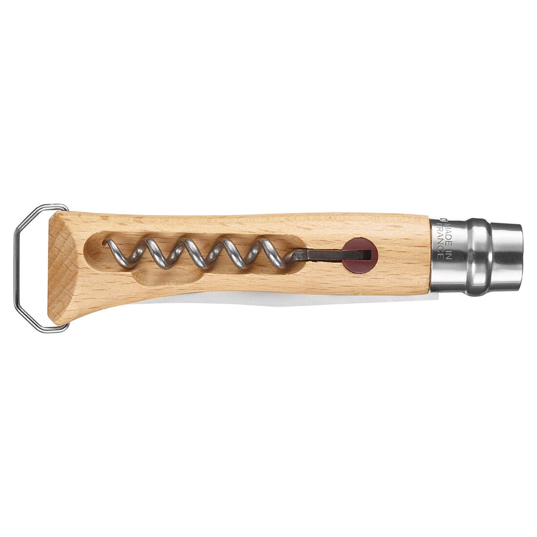 Couteau pliant 10 cm Inox Opinel n°10 Tire Bouchon Décapsuleur