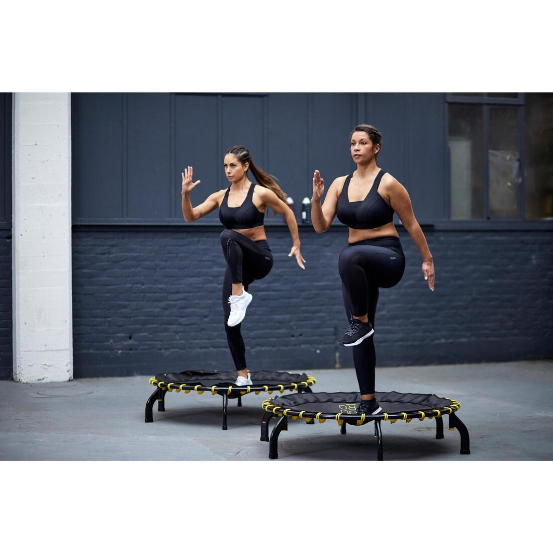 Legging taille haute gainant Fitness Cardio Noir