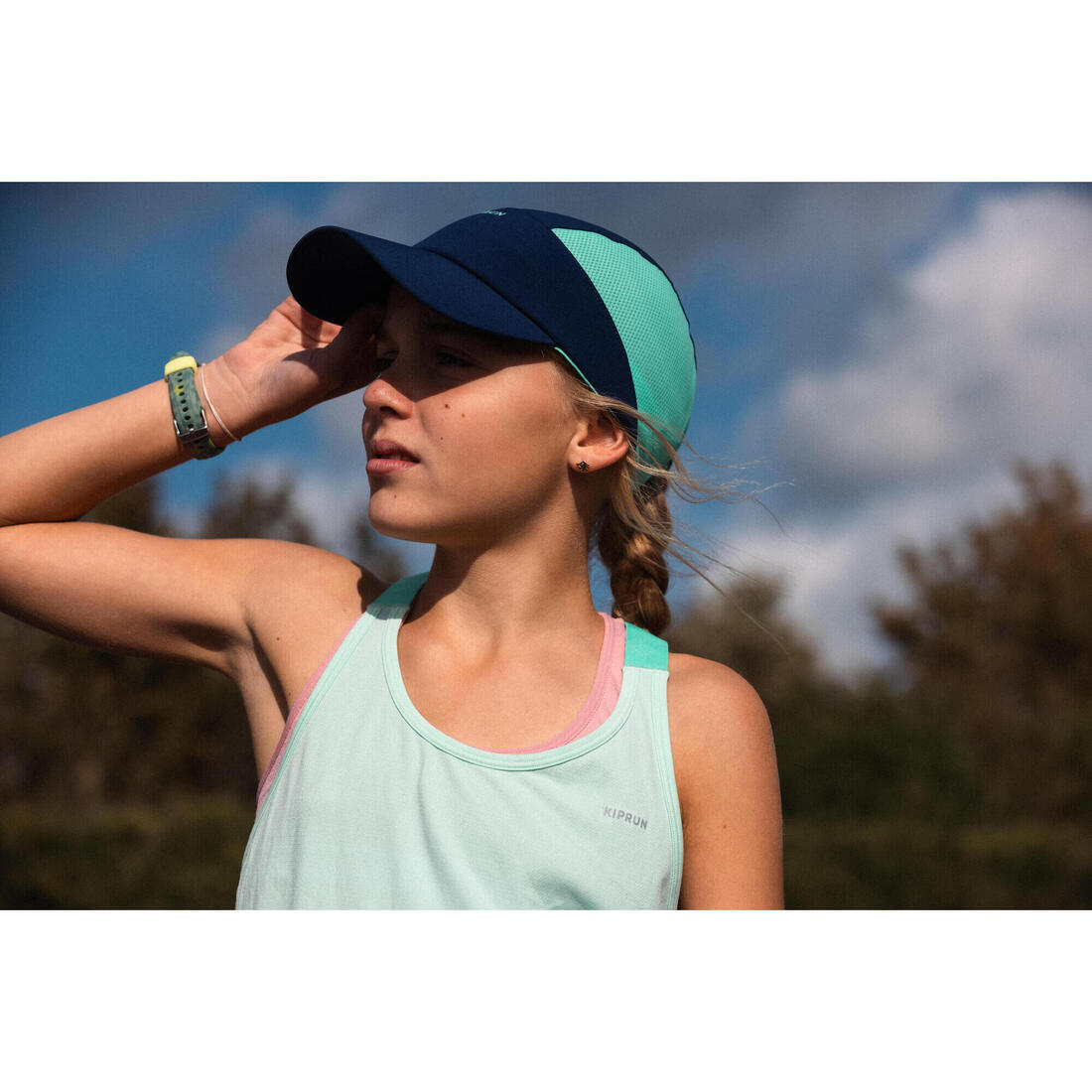 Débardeur de running sans couture Fille - KIPRUN 900 light vert