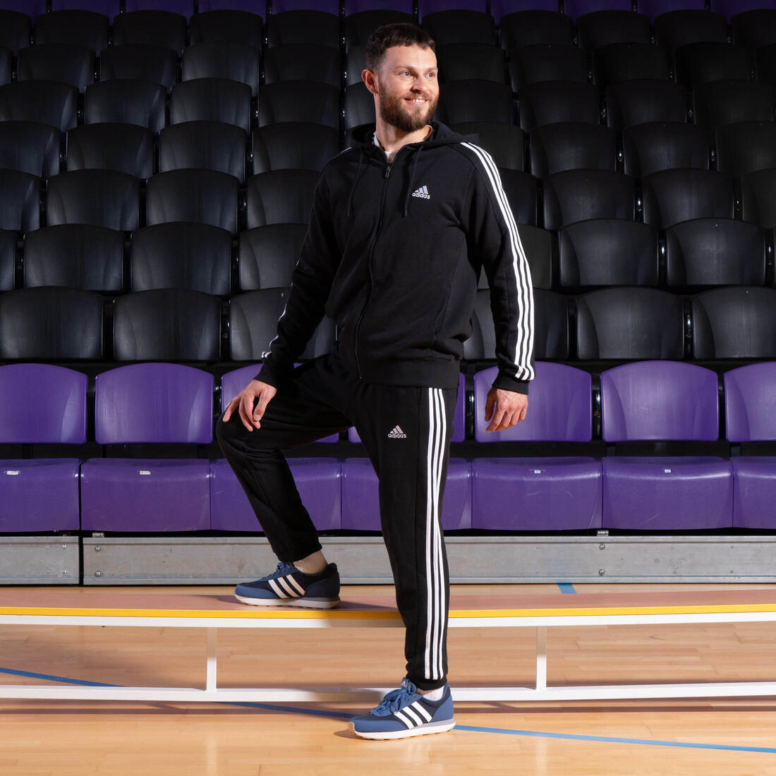 SWEAT A CAPUCHE DE FITNESS SOFT TRAINING ADIDAS HOMME NOIR