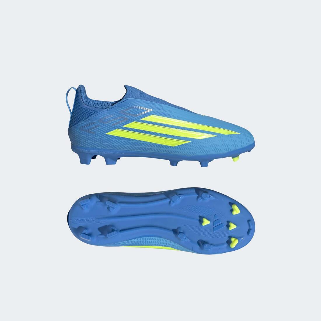 adidas F50 League sans lacets FG/MG chaussure Enfant Bleu