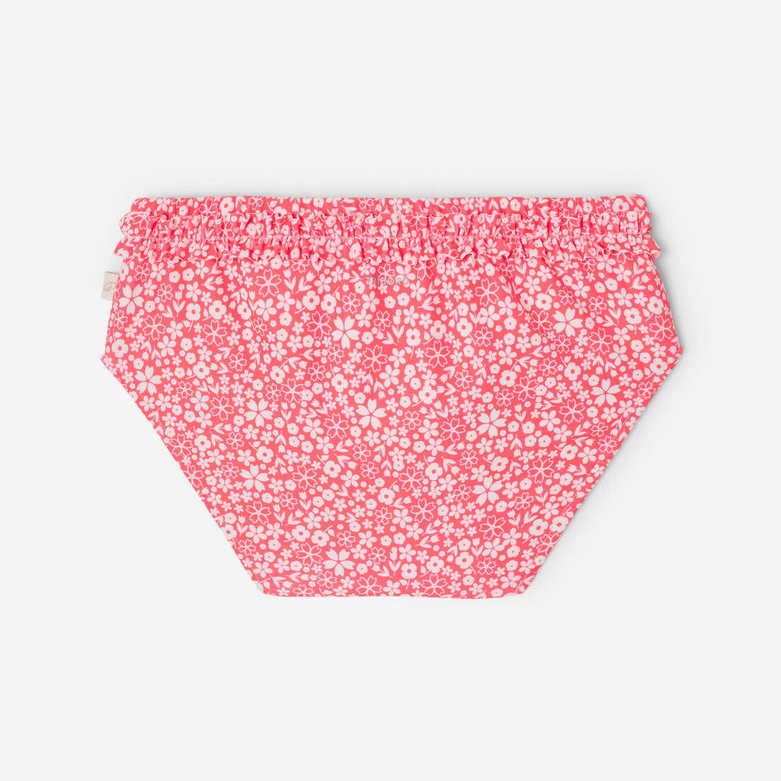 Bas de maillot de bain couche lavable bébé, rose imprimé fleurs