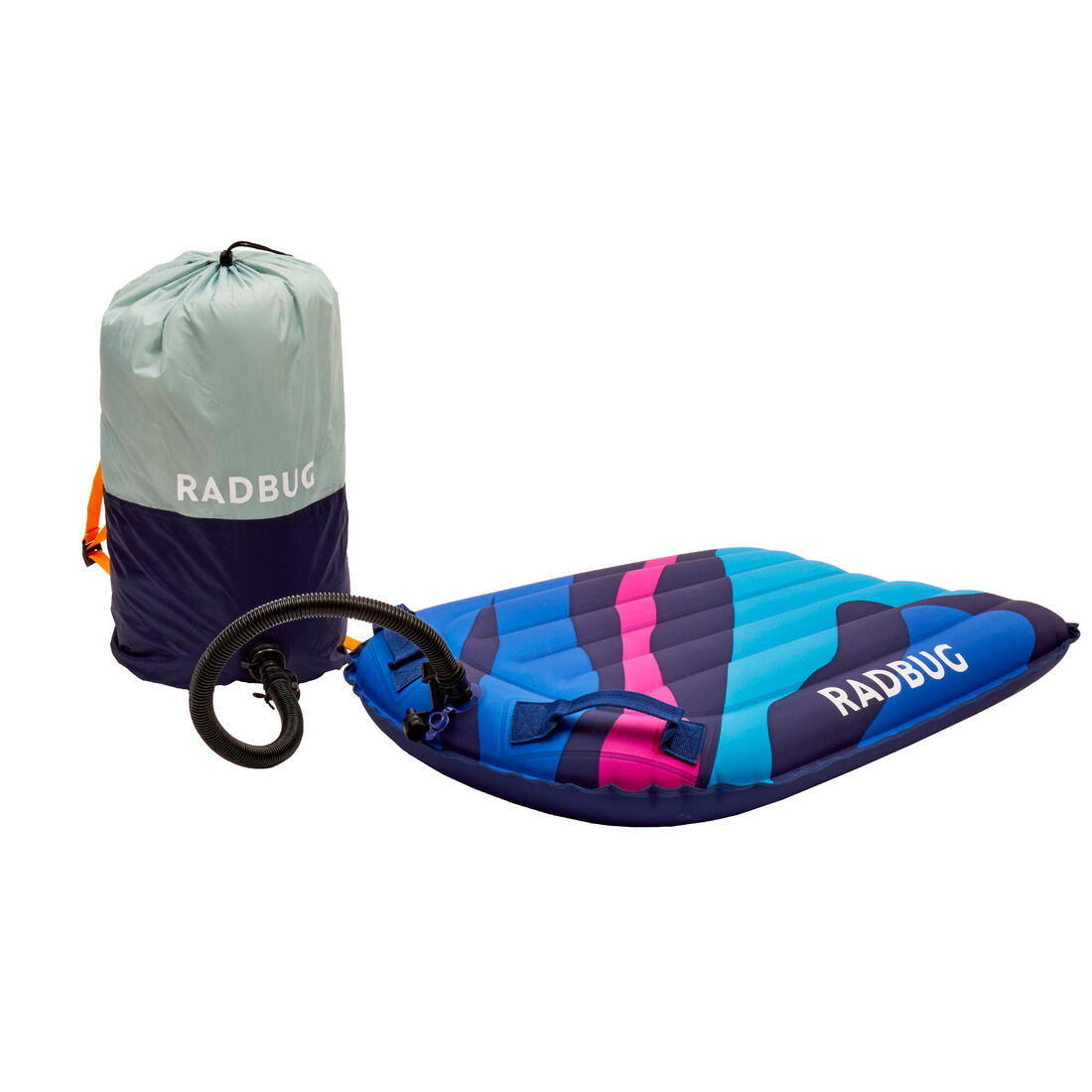 Sac pompe bleu vert