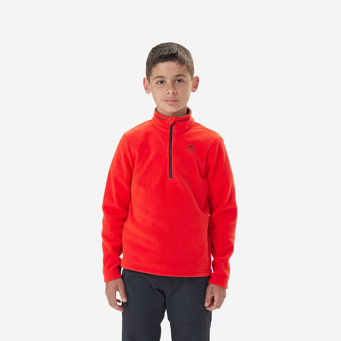 Polaire de randonnée enfant 7-15 ans, MH100 demi zip