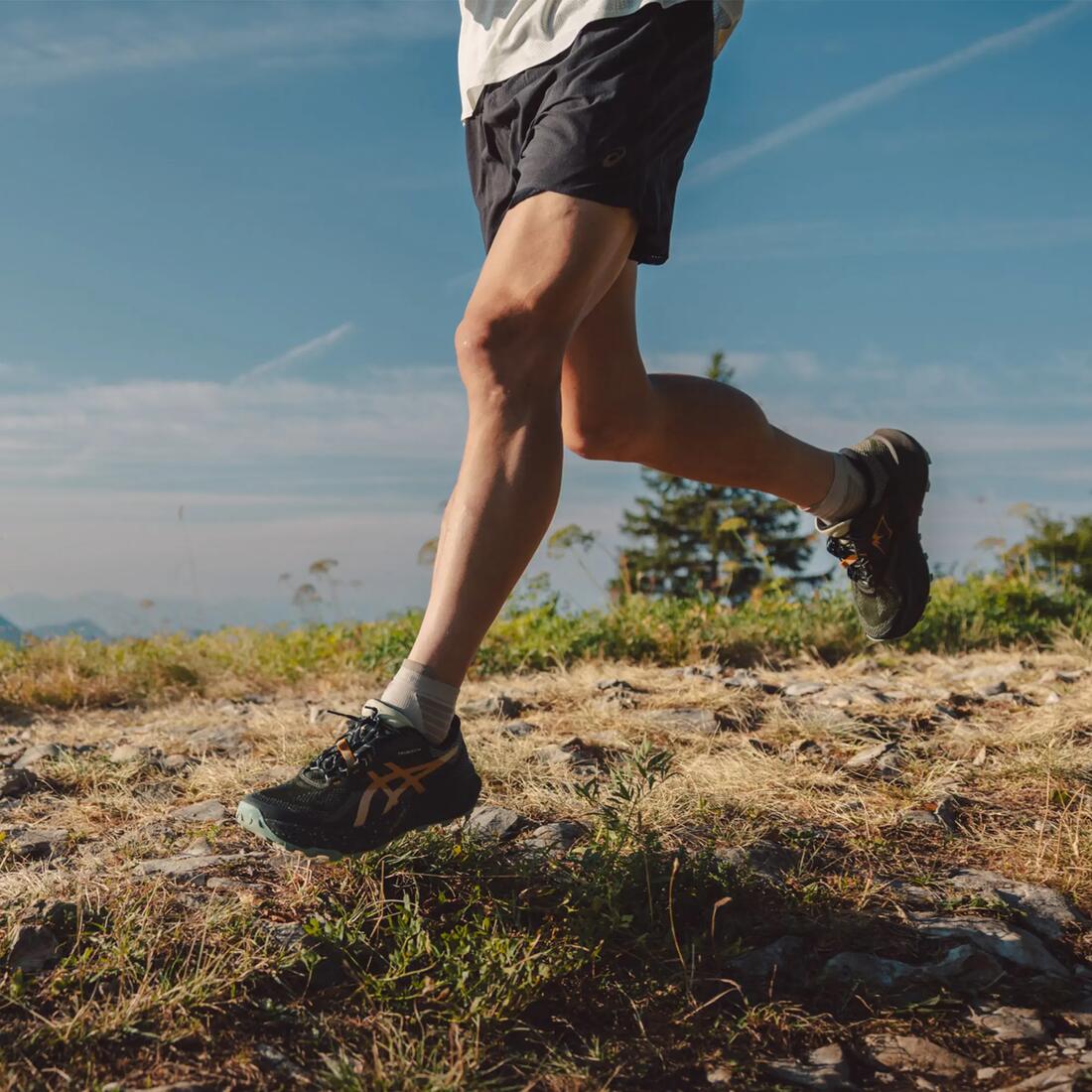 Chaussures de running trail homme, Asics trabuco 14, noir et