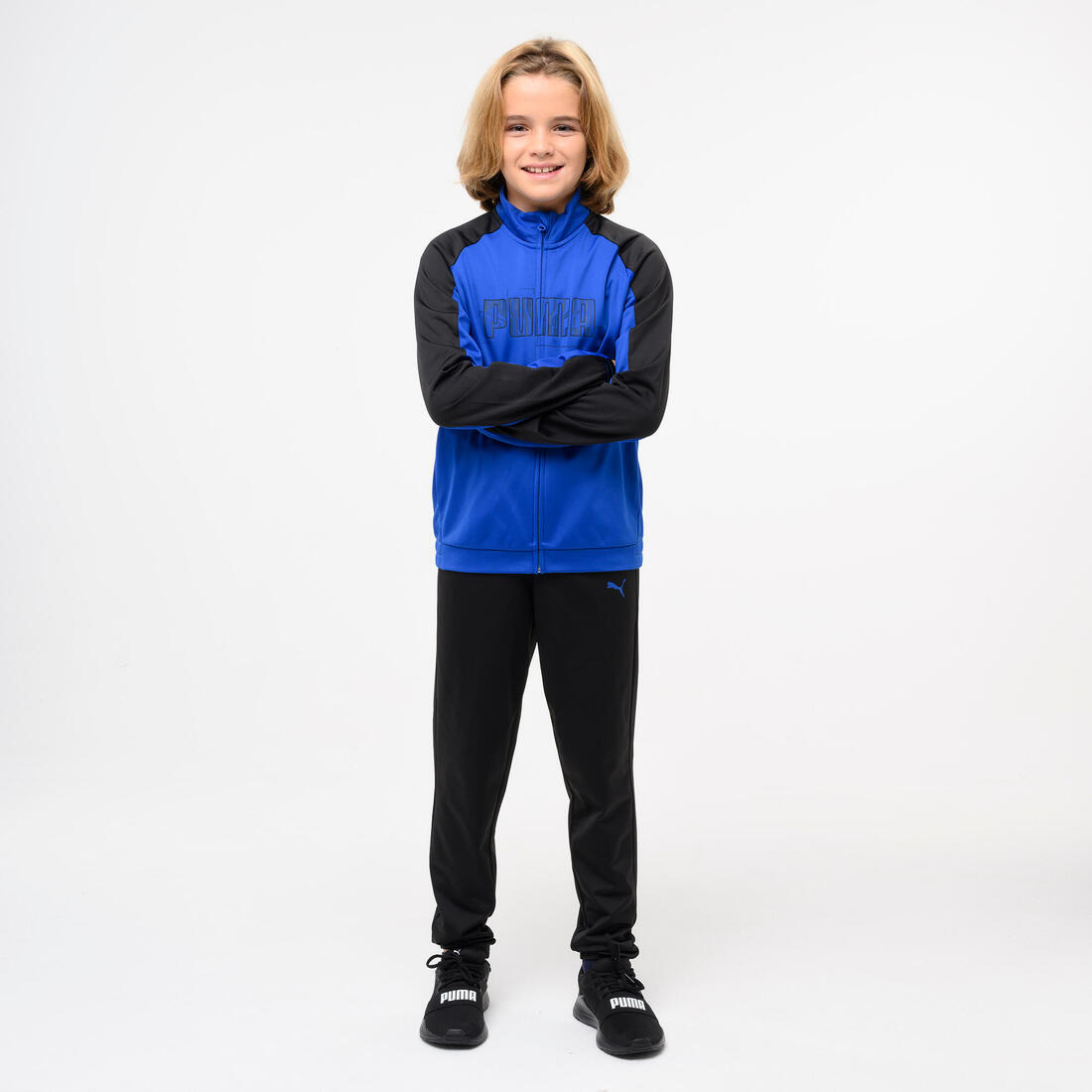 Ensemble de survêtement polyester enfant, bleu et