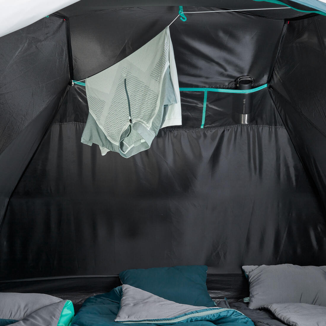 Tente de camping 3 places, MH100 Fresh & Black