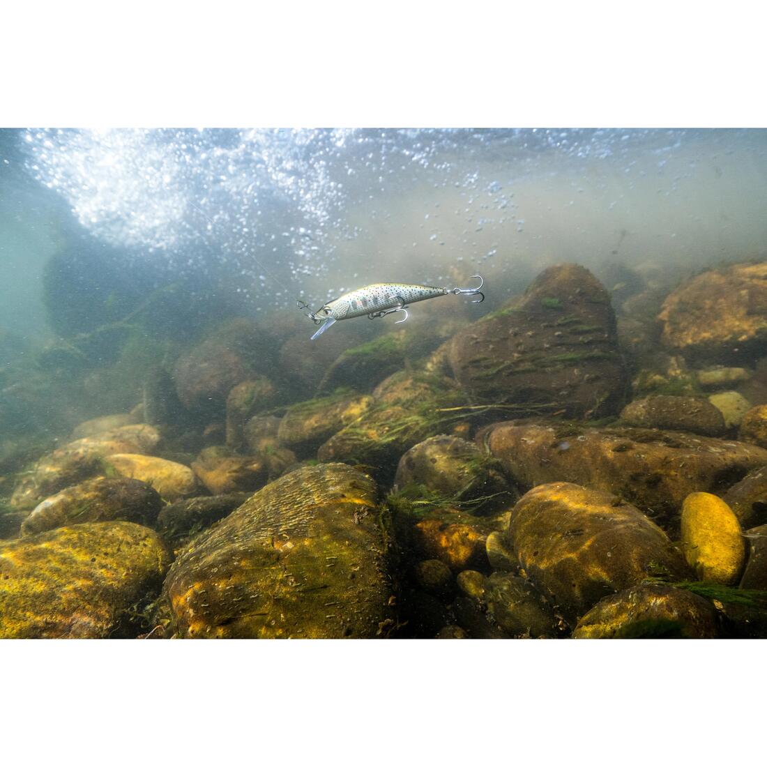 POISSON NAGEUR TRUITE MINNOW WXM MNWFS 70 US BROWN YAMAME
