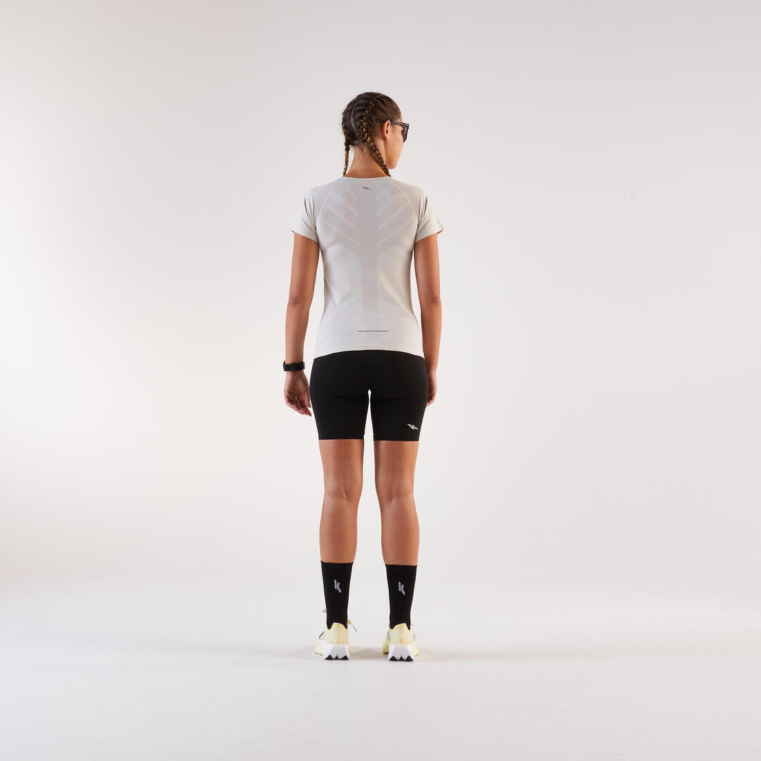 T-shirt running & trail sans couture femme - kiprun run 500 confort slim