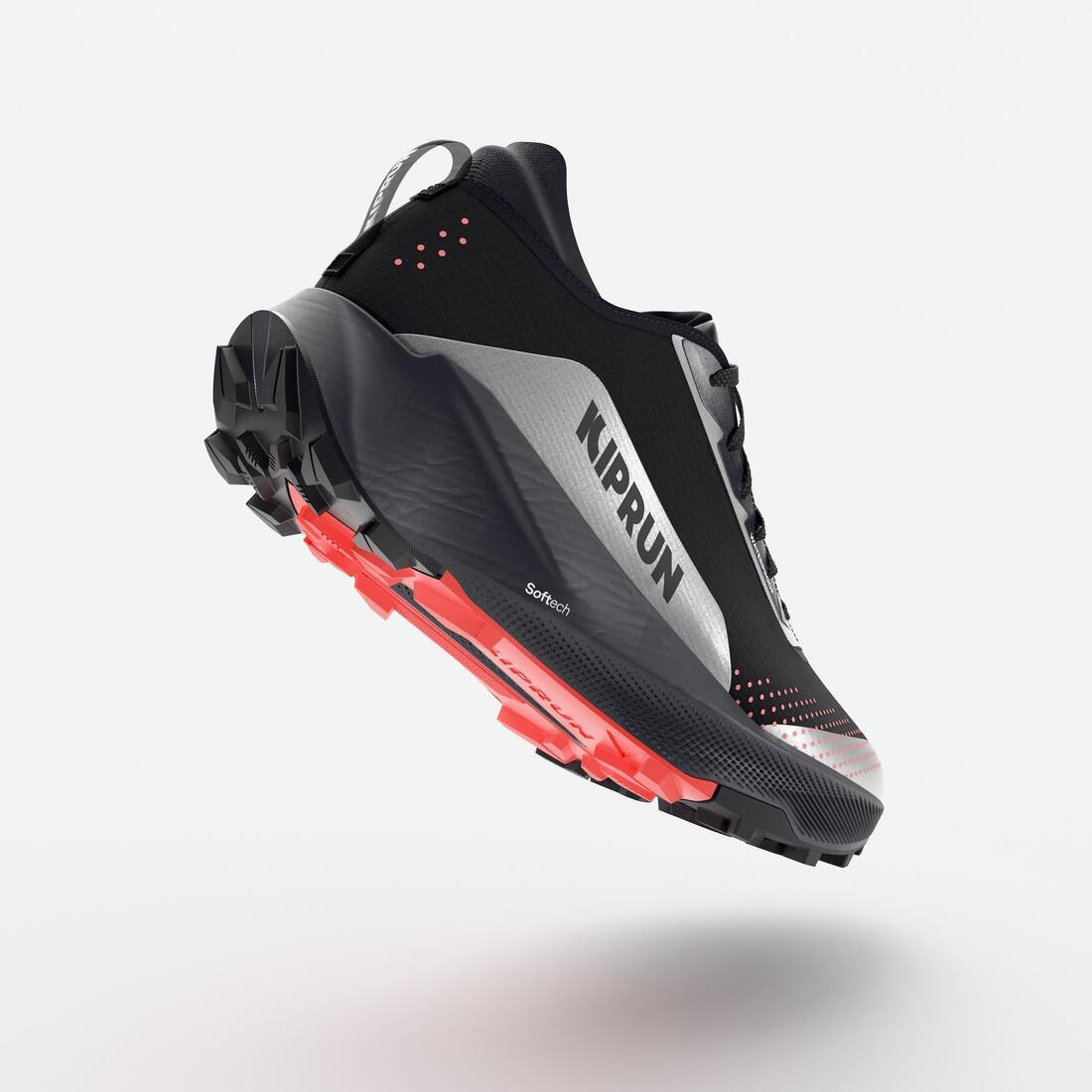 Chaussures de trail running imperméables femme, Kiprun Kipsummit WP vert et
