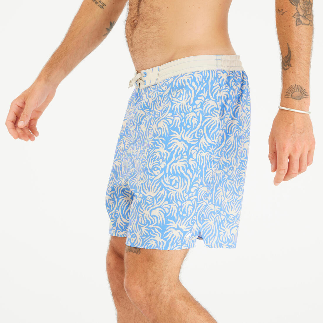 Boardshort surf short de bain mi-long 18'' homme, 100 Supagirl