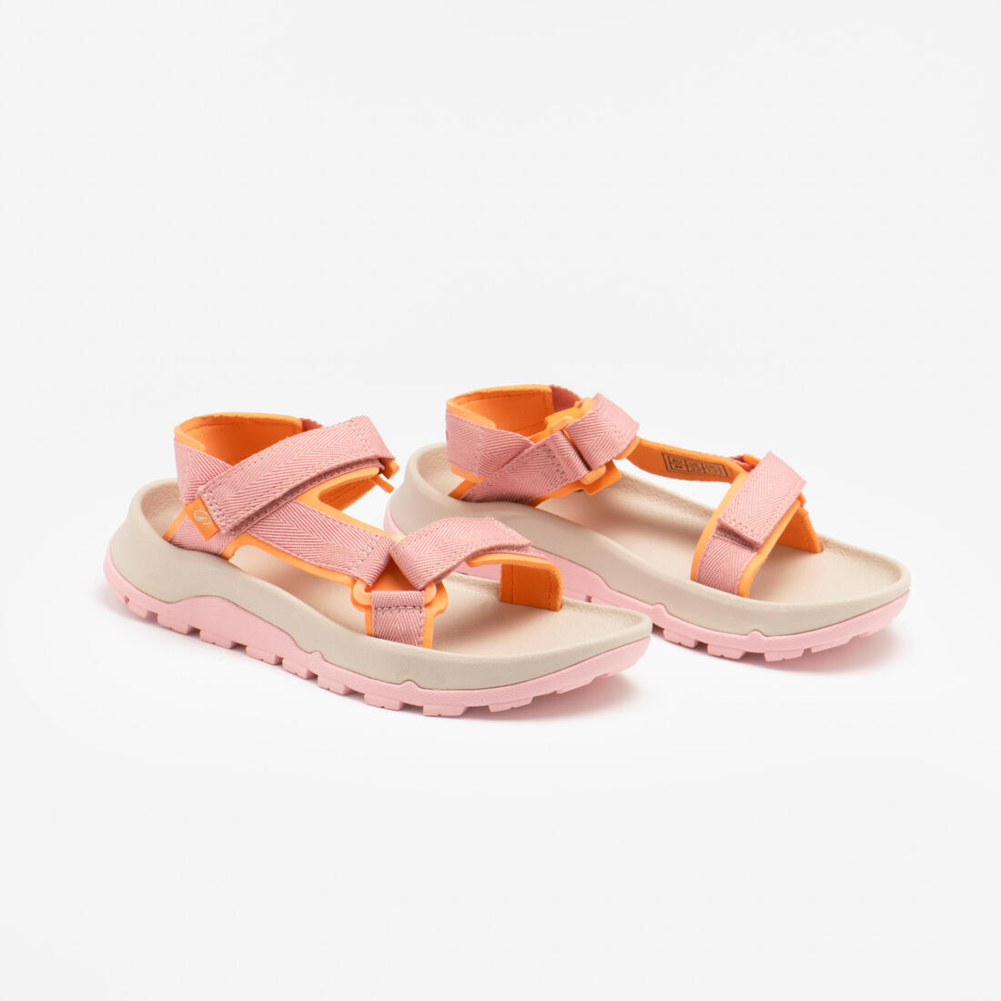 Sandales de randonnée confortables à scratch 32 au 38 enfant, NH500