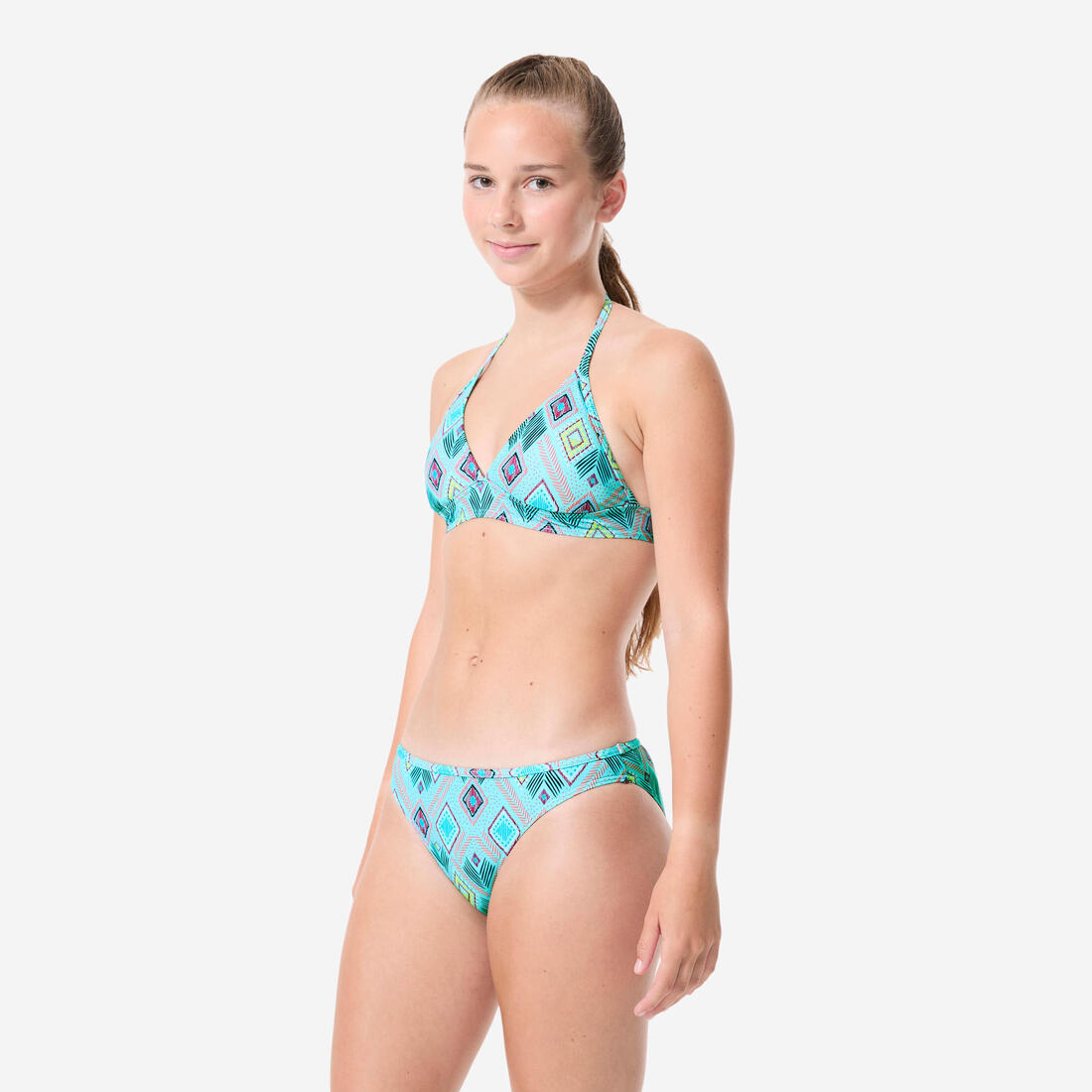 Maillot 2 pièces fleuri surf Fille - Tali