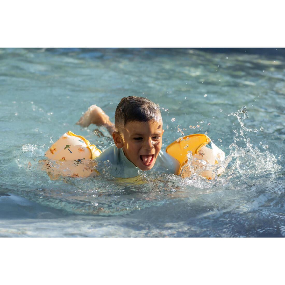 Brassards De Piscine Evolutif Enfant - Tiswim print savane
