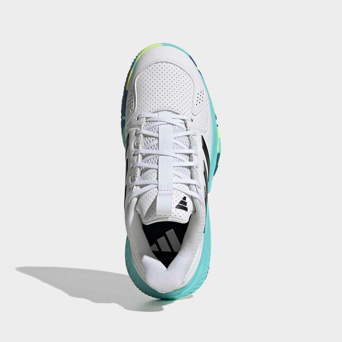 Chaussuresde handball Adulte - adidas Court Flight blanc/jaune/bleu