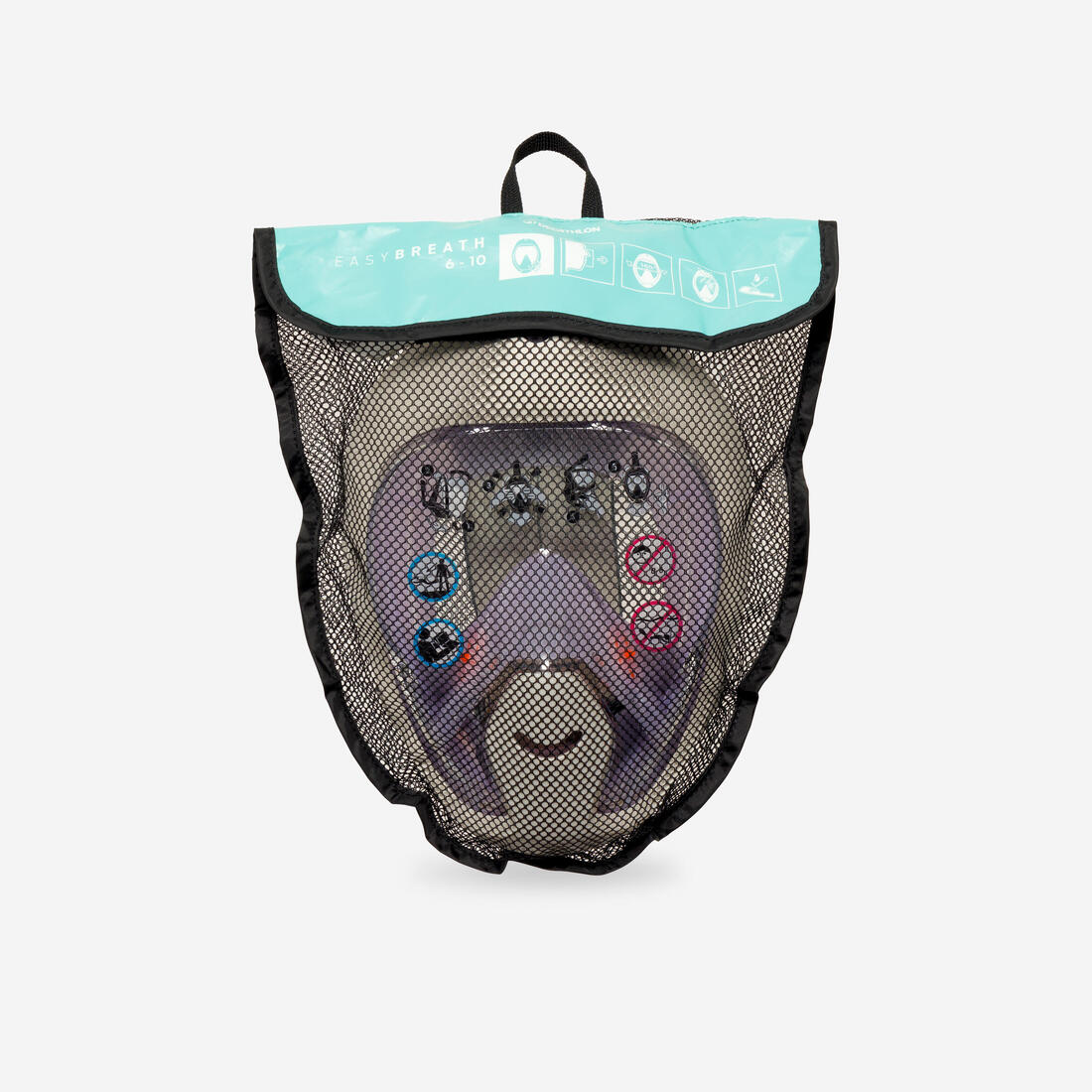Masque easybreath snorkeling enfant XS (6-10 ans) - SANS SAC