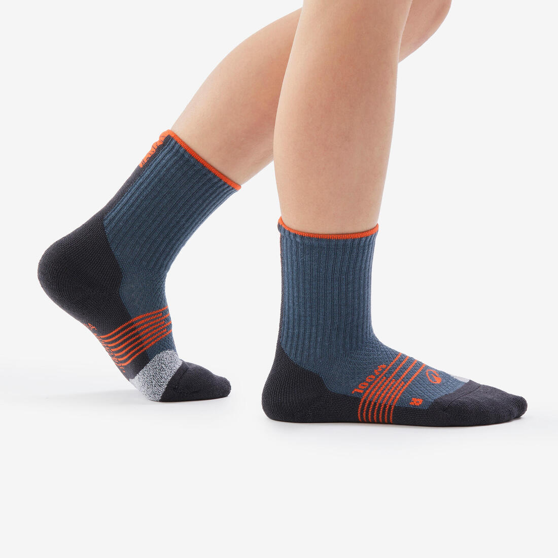 Chaussettes de randonnée hautes en laine (2 paires) 27 au 38 enfant, Hike 900