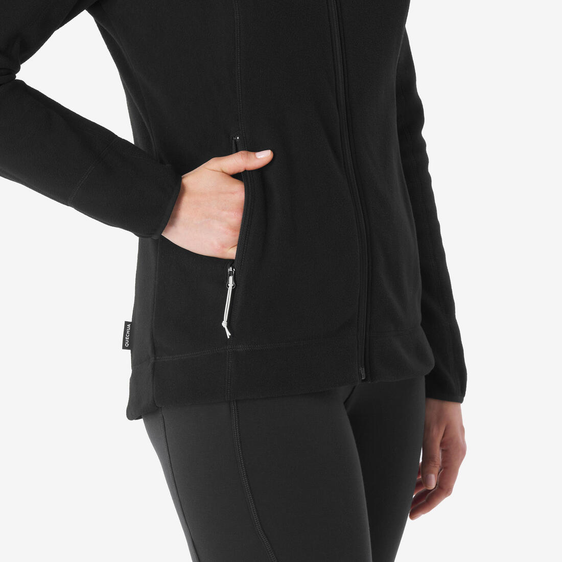 Polaire de randonnée montagne femme, MH100 full zip