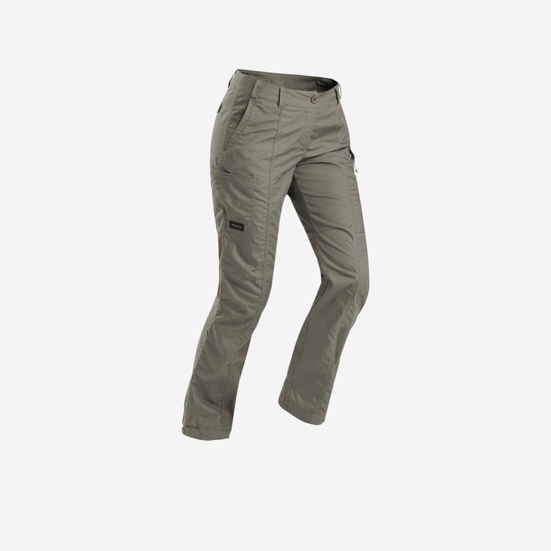 Pantalon de trek voyage - TRAVEL 100 gris femme