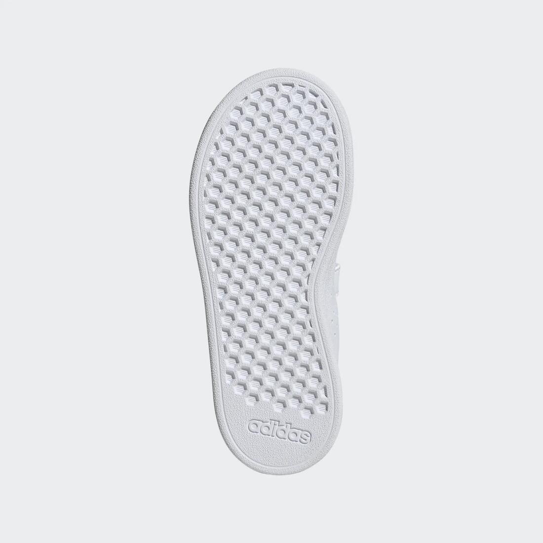 Chaussure adidas ADVANTAGE scratch enfant - blanc et vert