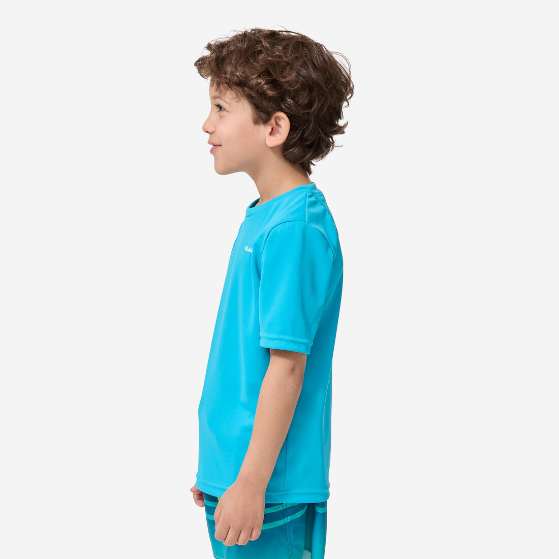 Water tee shirt anti uv surf enfant vert turquoise imprimé