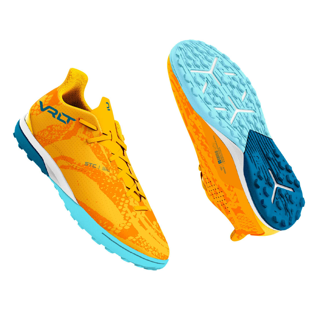 CHAUSSURES DE FOOTBALL ENFANT A LACETS VIRALTO I TURF TF NEBULA