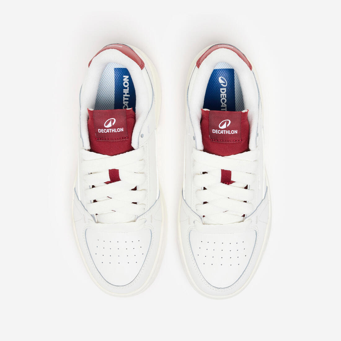 Baskets en cuir femme CJ80 platform blanc et bordeaux
